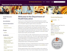 Tablet Screenshot of healthed.sfsu.edu