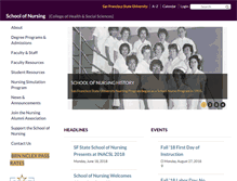 Tablet Screenshot of nursing.sfsu.edu