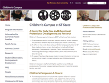 Tablet Screenshot of childrenscampus.sfsu.edu
